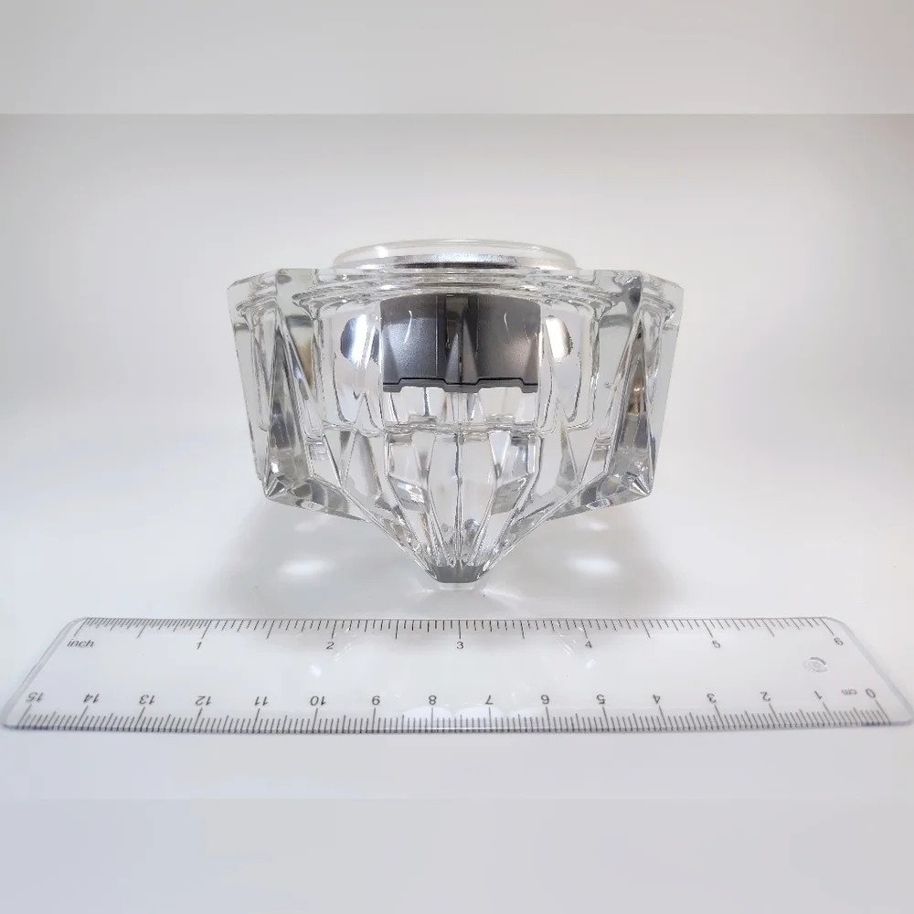 Vintage Mikasa Crystal Square Mantel Clock Excellent Condition Luxury Glass